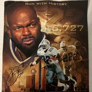 EMMITY SMITH "RUN WITH HISTORY" 16,727 YARDS DALLAS MORNING NEWS MINI [POSTER